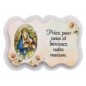 Magnet en bois H. 5 x 7 cm, avec prière pour la maison et résine de