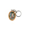 Porte-clés en bois d olivier H- 3-8 cm avec résine couleur des saints-
