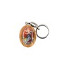 Porte-clés en bois d olivier H- 3-8 cm avec résine couleur des saints-