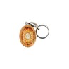 Porte-clés en bois d olivier H- 3-8 cm avec résine couleur des saints-