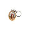 Porte-clés en bois d olivier H- 3-8 cm avec résine couleur des saints-