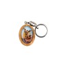Porte-clés en bois d olivier H- 3-8 cm avec résine couleur des saints-