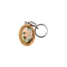 Porte-clés en bois d olivier H- 3-8 cm avec résine couleur des saints-