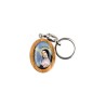 Porte-clés en bois d olivier H- 3-8 cm avec résine couleur des saints-