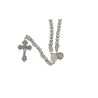 Chapelet du combat en métal sur lacet avec croix du combat médaille saint Benoît avec notice explicative, livré en sachet.