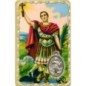 Carte médaille en métal avec prière, plastifiée – 8,5 x 5,4 cm. plusieurs saints.
