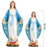 Statue en résine ou Fibre de verre, intérieur et extérieur de la Vierge Miraculeuse en couleur, Plusieurs Tailles.
