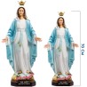 Statue en résine ou Fibre de verre, intérieur et extérieur de la Vierge Miraculeuse en couleur, Plusieurs Tailles.