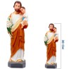 Statue en resine ou fibre de verre interieur/exterieur en couleur de saint Joseph, plusieurs tailles.