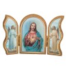Triptyque religieux avec dorure à chaud – Format 9 x 13 cm, plusieurs saints.