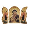 Triptyque religieux avec dorure à chaud – Format 9 x 13 cm, plusieurs saints.