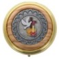 Custodes pour hosties en metal de couleur doree et bois d'olivier - 6 cm - Existe en differents modeles