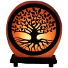 Lampe sel de l´Himalaya forme ronde Ø 15 cm, decor 3D, livree en boite avec cordon et ampoule. Plusieurs modeles