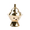 Brûle-encens en laiton, H 10 cm, Ø 5 cm. Livré en boîte individuelle.